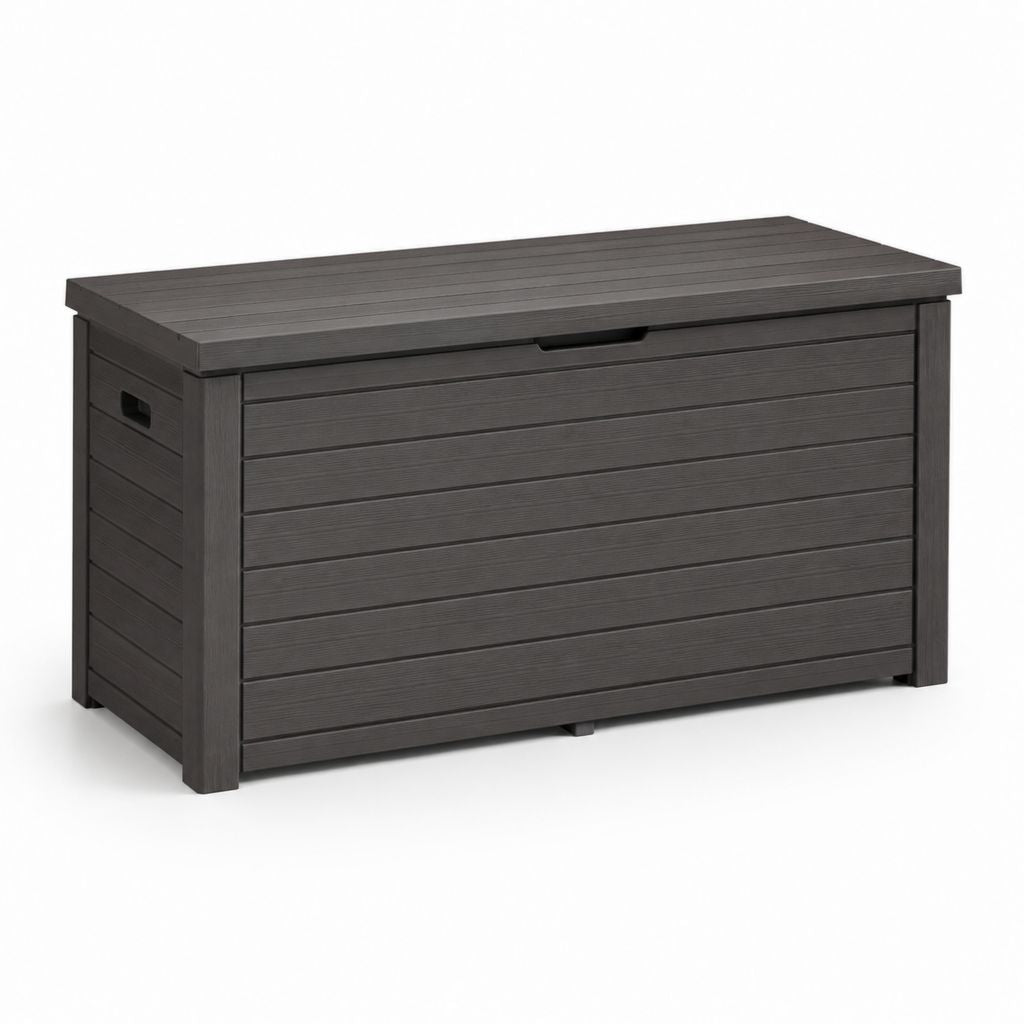 Baule da giardino in polipropilene grigio antracite rettangolare 120 x 65 x 70 cm 450 L